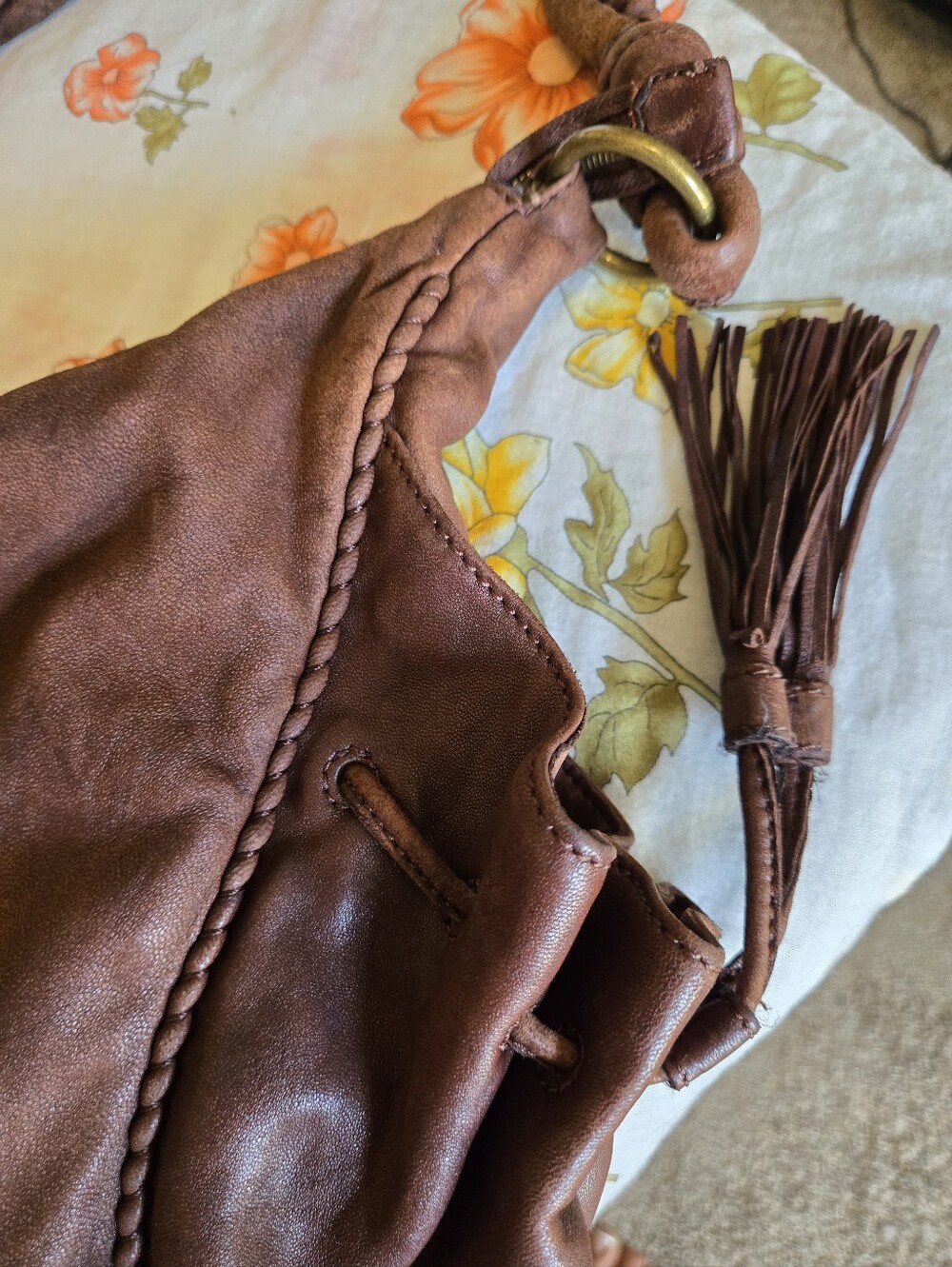 Hobo International Brown Leather Hobo Bag – Soft Slouch Shoulder Tote - Picture 8 of 16